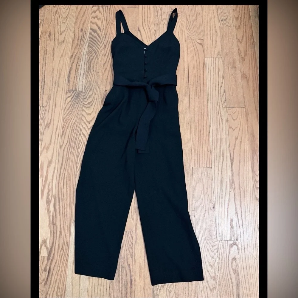 Aritzia Little Moon Petunia Jumpsuit Women's Black Size 4 Classic open back - Picture 13 of 13